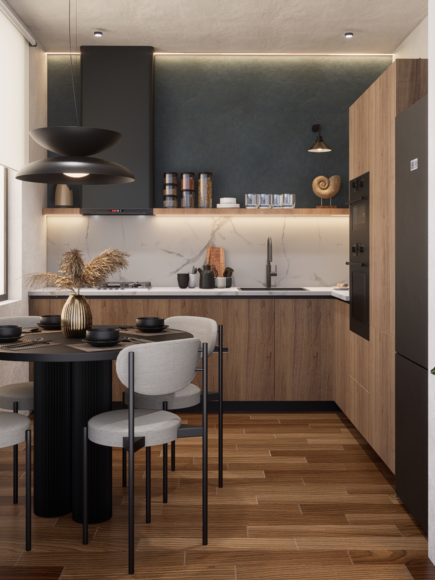 Diseño de cocina integral en Mérida - Renders