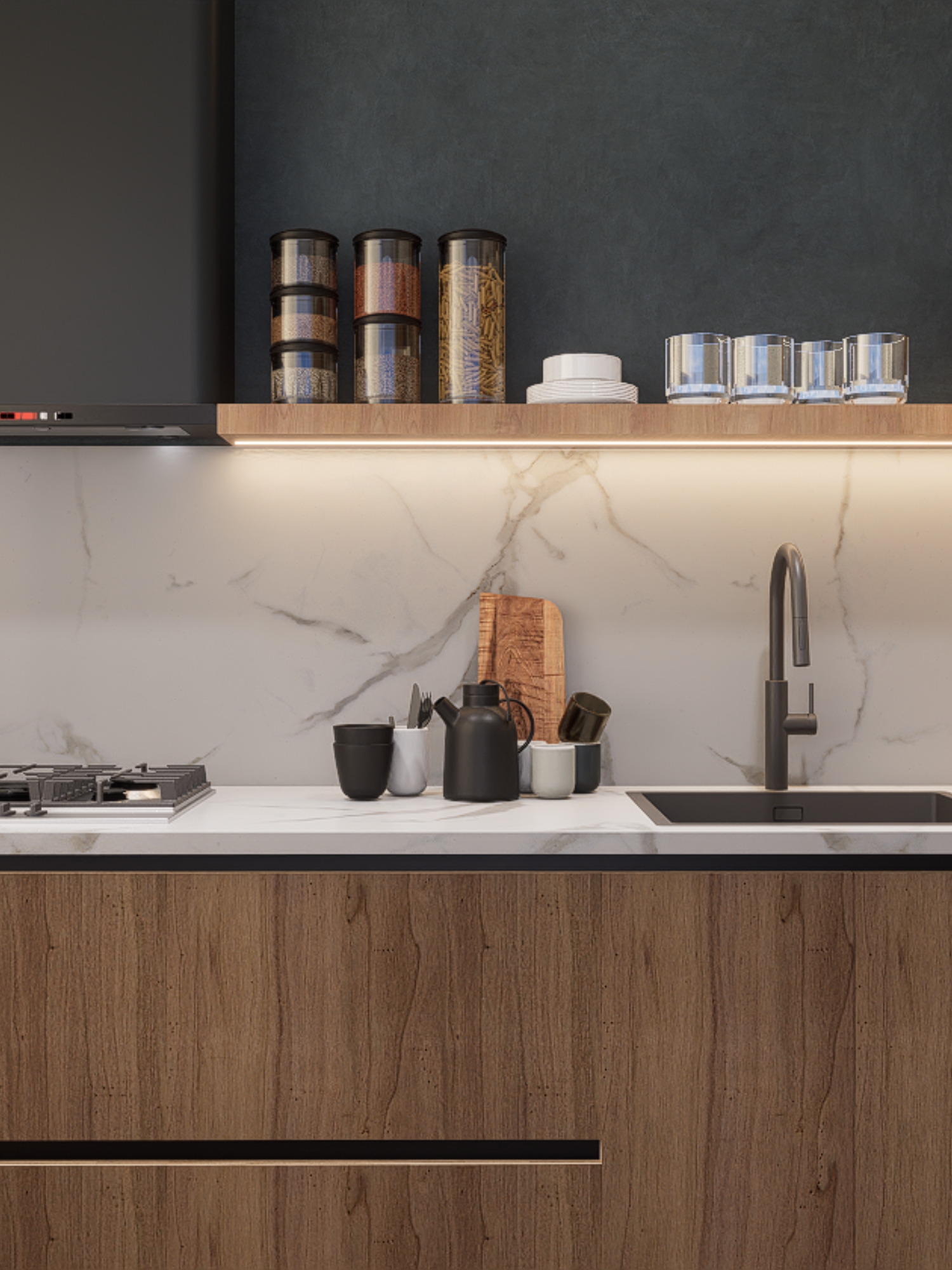 Diseño de cocina integral en Mérida - Renders